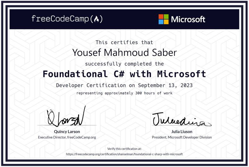 Microsoft C# Certificate